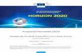 Programa Horizonte 2020 Modelo de Acuerdo Específico con ...ec.europa.eu/research/participants/data/ref/h2020/... · El presente documento contiene información de interés para