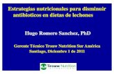 Estrategias nutricionales para disminuir antibioticos en ... Power… · Estrategias nutricionales para disminuir antibioticos en dietas de lechones Gerente Técnico Trouw Nutrition