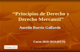 Principios de Derecho y Derecho Mercantilunizar.es/abarrio/Presentacion ECO 2019_2020 G 211.pdf · “Principios de Derecho y ... Bases sistema económico b) Derecho patrimonial.