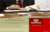 Manual de Procedimientos - Veracruz• Firmas de Autorización: Se incluyen las firmas de autorización desde el Secretario de Finanzas y Planeación hasta el Jefe de Departamento