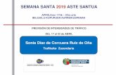 SEMANA SANTA 2019 ASTE SANTUA · 2019-04-12 · PREVISIÓN SEMANA SANTA 2019 A-8 (pk 138) N-1 (pk 314) + AP-1 (pk 77) AP-68 (pk 71) AP-8 (pk 7.6) A-15 TOTAL Flujo de Salida de Euskadi