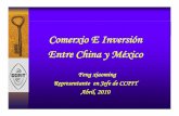 Comerxio E Inversión Entre China y Méxicoeconomia.unam.mx/.../2010-ii/FengXiaoming210410.pdf5. En 2010 se celebrará Expo 2010 Sh h i l2010 Shanghai, es la oportunidad nueva para