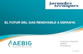 EL FUTUR DEL GAS RENOVABLE A ESPANYA · 21/05/2019 ktep GWh bcm Fuente ktep GWh bcm Fuente Lodos EDAR 88 1.023 0,09 AEAS 88 1.023 0,09 AEAS Residuos municipales 217 2.524 0,22 fGER