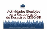 Actividades Elegibles para Recuperacion de Desastres ......Meta para hoy: Obtener un conocimiento amplio de las actividades elegibles de CDBG-DR que las entidades receptoras (“grantees”)