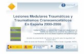 Lesiones Medulares Traumáticas y Traumatismos ...€¦ · – Traumatismo Craneoencefálico (TCE) en España durante el periodo 2000-2008. • Estimar el . coste social . de las