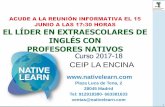 CEIP LA ENCINAapalaencina.es/wp-content/uploads/2017/06/ExtraescolarNativeLear… · 1 Plaza Luca de Tena, 2 28045 Madrid Tel: 912918380- 663381633 ventas@nativelearn.com CEIP LA