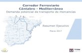 Corredor Ferroviario Cántabro - Mediterráneo · 2018-01-25 · servicio ferroviario competitiva. Tráficos actuales de comercio exterior por vía marítima con origen/destino en