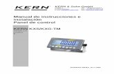 Manual de instrucciones e instalación Panel de controldok.kern-sohn.com/manuals/files/Spanish/KXS_KXG_TM-BA_IA-s-142… · El panel de control que usted acaba de adquirir junto con