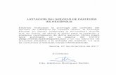 LICITACION DELSERVICIO DE CAFETERíA lESHELIÓPOLIS · 2017-12-07 · LICITACION DELSERVICIO DE CAFETERíA lESHELIÓPOLIS Estando finalizada la prórroga del contrato del servicio