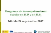 Programa de Acompañamiento escolar en E.P y en E.S. Mérida ...recursos.educarex.es/pdf/exito_escolar/Pro_Acom_PROA_07_08.pdf · Programa de Acompañamiento en Educación Secundaria.