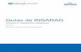 Guías de INSARAG · coordinación de los equipos USAR para operaciones nacionales y/o internacionales. Dicho manual se basa en los estándares mínimos y describe las capacidades