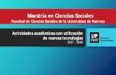 Actividades académicas con utilización de nuevas ......Jon Hall presentó el Informe de Desarrollo Humano 2016 en la Maestría en Ciencias Sociales de la Universidad de Palermo.