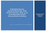 TRIBUNAL SUPERIOR DE JUSTICIA DE LA COMUNITAT VALENCIANA SUPERIORES DE... · Comunitat Valenciana, y en el ámbito penal, por las modificaciones legislativas relativas a la segunda