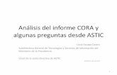 Análisis del informe CORA y algunas preguntas desde ASTIC · •Análisis detallado de las medidas por subcomisiones 0 20 40 60 80 100 120 6 45 37 27 1 Sin impacto TIC Impacto TIC