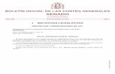BOLETÍN OFICIAL DE LAS CORTES GENERALES SENADO · El Pleno del Senado, en su sesión número 44, celebrada los días 9 a 12 de diciembre de 2013, ha aprobado el Dictamen de la Comisión
