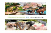 dinosauruak vs animaliak - - Masa gogorra dagoenean, teneperak eta pintzelak erabiliz masa margoztu