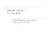 Recursividad - Universidad Nacional de San Luisproguno.unsl.edu.ar/clase4.pdf · 2017-09-06 · Recursividad en Computación Se encuentra presente en: Definiciones recursivas de módulos.