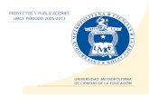 PROYECTOS Y PUBLICACIONES UMCE PERIODO 2005-2013 Y... · 2016-05-29 · EL CONTEXTO INTERACCIONAL EN EL AULA DE LA EDUCACIÓN INICIAL. ESTUDIO COMPARATIVO EN DOS CULTURAS. NOLFA IBÁÑEZ