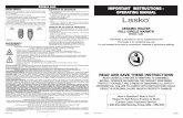 MODELO 6462 IMPORTANT INSTRUCTIONS - ELEMENTOS DE ... · Para todas las reclamaciones de garantía, se debe devolver el producto a Lasko Products, Inc. a cargo del cliente con la