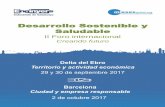 Desarrollo Sostenible y Saludable - Mieses Global · Territorio y actividad económica Viernes, 29 de septiembre de 2017 DELTEBRE (Tierras del Ebro - Cataluña) ... Objetivos de UN