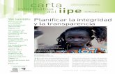 Newsletter2012-2SP - PAA · Planiﬁ car la integridad y la transparencia 1 editorial : Ética y conﬁ anza. Un eje clave de la próxima estrategia del IIPE 3 Políticas de incentivos