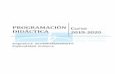PROGRAMACIÓN Curso DIDÁCTICA 2019-2020 · 6 Conservatorio Profesional de Música Javier Perianes – c/ Pilar Gallango s/n 21002 – HUELVA TLF: 959 524 110 - FAX: 959 524 113 7.