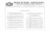 BOLETIN OFICIAL · 2013-03-26 · BOLETIN OFICIAL DE LA CIUDAD DE CEUTA Dirección y Administración: PALACIO MUNICIPAL - Archivo Año LXXXVII Viernes 28 de Diciembre de 2012 Número