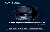 AMPLIFICADOR PROFESIONAL - VTA productos de tecnología al alcance de … · 2019-10-16 · CARACTERÍSTICAS • Amplificador tipo cabina con potencia de sonido 100W RMS. • Tecnología