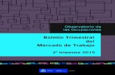 Boletín Trimestral del Mercado de Trabajo · 2019-05-23 · BOLETÍN TRIMESTRAL DEL MERCADO DE TRABAJO TRIMESTRE 2 DE 2015 BTM 1 Variaciación anual (1) TRIMESTRE 2 DE 2015 TRIMESTRE