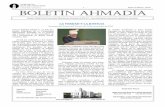 Enero-Febrero, 2018 BOLETÍN AHMADÍA · 2018-11-22 · Boletín Ahmadía USA 3 Enero-Febrero , 2018 Comunidad Musulmana Ahmadía de México Imam Noman Rana Tel. móvil: 52 1 999