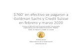 $760’ en efectivo se pagaron a Goldman Sachs y Credit Suisse en febrero … · 2020-05-14 · desde mayo 2014 hasta febrero 2017 •Hubo una segunda operación de derivado de oro