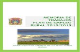 MEMORIA DE TRABAJOS PLAN DE EMPLEO RURAL 2018/2019 · 2019-03-19 · 2 plan de empleo rural 2018-2019 programa de fomento de empleo agrario expediente: 0511415d01 solicitud: ayuntamiento