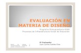 EVALUACIÓN EN MATERIA DE DISEÑO - gob.mx · 2019-05-14 · Evaluación en Materia de Diseño Antes formaba parte de las evaluaciones de Consistencia y Resultados. Evalúa: Desde