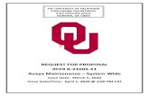 REQUEST FOR PROPOSAL RFP# R‐21002‐21 Avaya Maintenance ... · For questions regarding this Request for Proposal contact: Dustin Moore, Senior Buyer; email: dustin-moore@ouhsc.edu