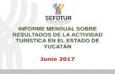 Presentación de PowerPoint - Yucatán...1. Ocupación Hotelera en la Ciudad de Mérida (Mensual) • Durante el mes de junio de 2017, el porcentaje general de ocupación hotelera