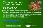 Programa - Sociedad Valenciana de Neurología · Definitivo 2ª Jornada de Enfermería Neurológica de la Comunidad Valenciana 2 y 3 de febrero de 2018 Colegio de Médicos de Valencia.