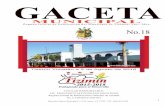 GACETAtizimin.gob.mx/GACETAS20152018/GACETA 18.pdf · 2016-09-14 · No. CJ-DOGEY-GM-035 Dirección: Palacio Municipal C.51 S/N Centro. CP. 97700 TEL. (986) 86 35389 ÍNDICE DE CONTENIDO