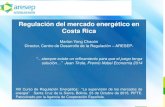 Regulación del mercado energético en Costa Rica · crea el Instituto Costarricense de Electricidad para promover grandes proyectos hidroeléctricos. Modelo resultó exitoso: 99%