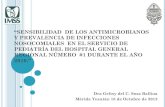 “SENSIBILIDAD DE LOS ANTIMICROBIANOS Y PREVALENCIA DE ...pediatrasyucatan.org.mx/docs/presentaciones/sensibilidad_a_antibio… · Infección de vías urinarias -----7.4% Infecciones