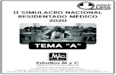 TEMA â€œAâ€‌ 2020. 2. 24.آ  studios y Mأ©dicos Formando Mأ©dicos II Simulacro Nacional Pre Residentado