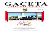 GACETA - Tizimíntizimin.gob.mx/GACETAS20152018/GACETA 12.pdf · Tizímín Yucatán a 14 de Abril del 2016 1 GACETA MUNICIPAL. TITULAR RESPONSABLE: LIC. FRANCISCO ALFONSO POLANCO