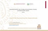 INVENTARIO DE PUBLICACIONES PARA DONACIÓN 2020snics.agricultura.gob.mx/sites/default/files/snics/... · 33 Diversidad de "quintoniles" (Amaranthus spp.) en la Sierra Norte de Puebla,