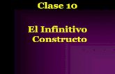 Clase 10 El Infinitivo Constructo · La forma del Infinitivo Constructo de los verbos III-h termina en tA. Para esta clase de verbo débil, recuerdan que las formas Imperfectas terminan