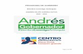 PROGRAMA DE GOBIERNO - Andres Guerra Gobernadorsiembraconmigoantioquia.com/wp-content/uploads/... · la definición de un programa de gobierno, consulta con la comunidad sus necesidades,