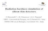 Radiation hardness simulation of silicon thin detectors · 2004. 5. 7. · *F. Moscatelli, et al.Nuclear Instruments and Methods in Physics Research B 186 (2002) Università degli
