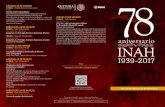 78 - Instituto Nacional de Antropología e Historiaagenda.inah.gob.mx/images/eventos/folleto/6642/triptico-78-anos.pdf · Taller de expresión artística en el cual los asistentes