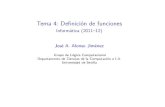 Tema 4: Definición de funciones - Informática (2011 12)jalonso/cursos/i1m-11/temas/tema-4t.pdf · IMTema4: Deﬁnicióndefunciones Deﬁnicionesconcondicionales Deﬁnicionesconcondicionales