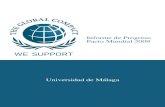 Informe de Progreso Pacto Mundial 2009 - UMA · Gobierno, adoptado en sesión ordinaria celebrada el día 19 de julio del año 2006. La elaboración y publicación del Informe de