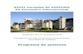Programa de sesiones - Asepuma · 2019. 6. 14. · Santander, 20 y 21 de junio de 2019 XXVII Jornadas de ASEPUMA XV Encuentro Internacional Facultad de Ciencias Económicas y Empresariales