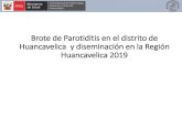 Brote de Parotiditis en el distrito de Huancavelica y ... · Resumen de la investigación del brote Entre el 31 de julio (SE 31) del 2019 se han reportado casos de parotiditis caracterizados